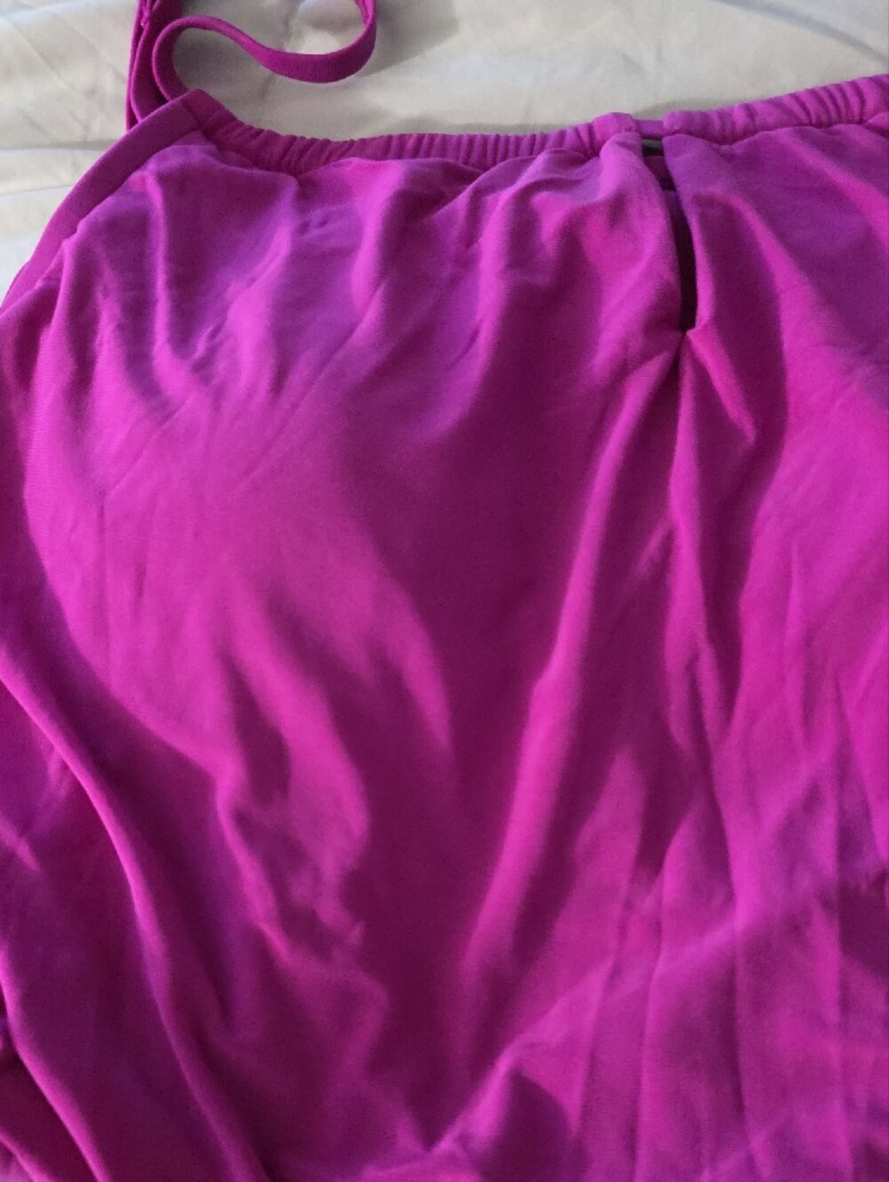Aqua Green UPF 50 High Neck Swim Romper w/ Pockets One Piece Swimsuit - Magenta - Picture 4 of 4